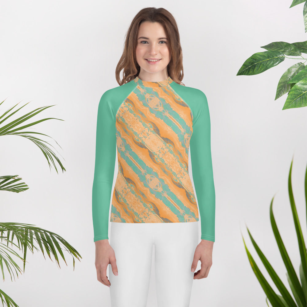 Gulf Shore Young Women's Long-Sleeve Rash Guard Triboca Arts   