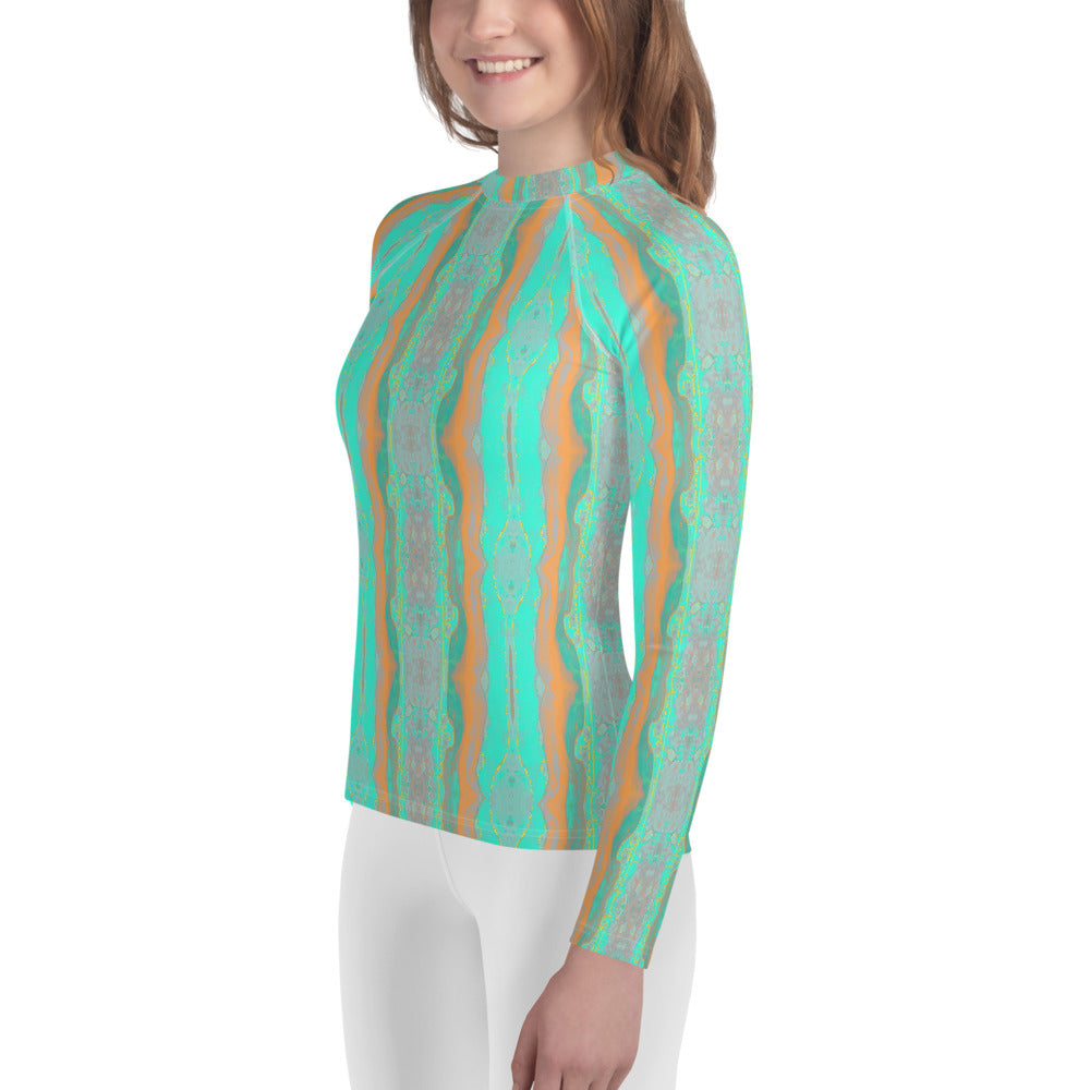 Gulf Shore Young Women's Long-Sleeve Rash Guard Triboca Arts   