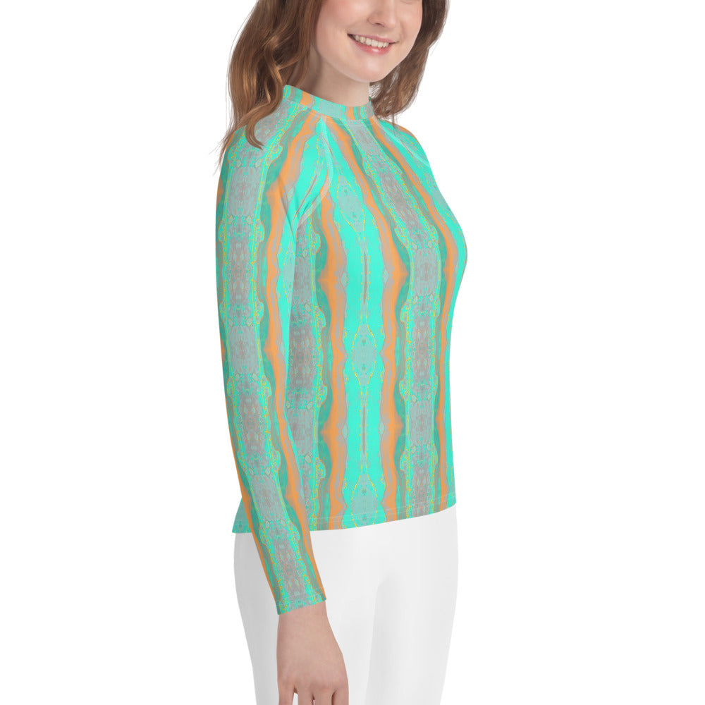 Gulf Shore Young Women's Long-Sleeve Rash Guard Triboca Arts   