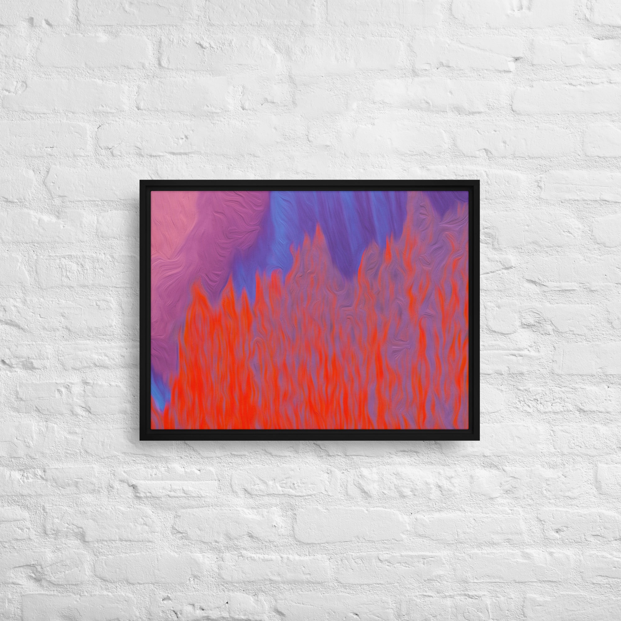 Fire & Rain Framed Canvas Triboca Arts 18″×24″  