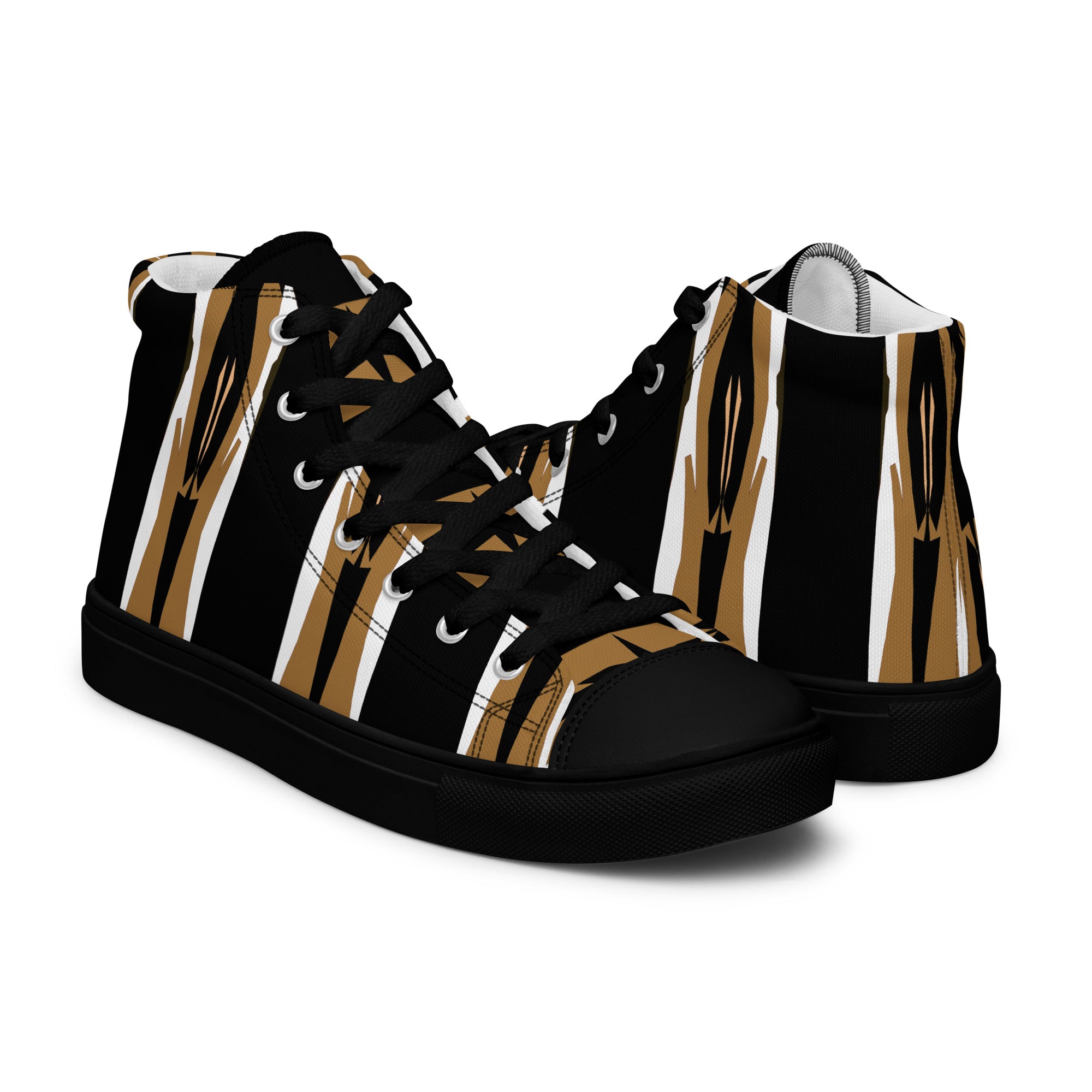 Gulf Shore Men's High Top Canvas Shoes Triboca Arts   