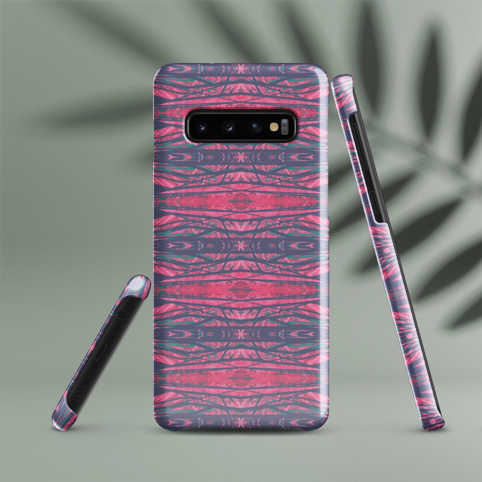 Shadows Gray On Pink Snap Case for Samsung® Triboca Arts Samsung Galaxy S10  