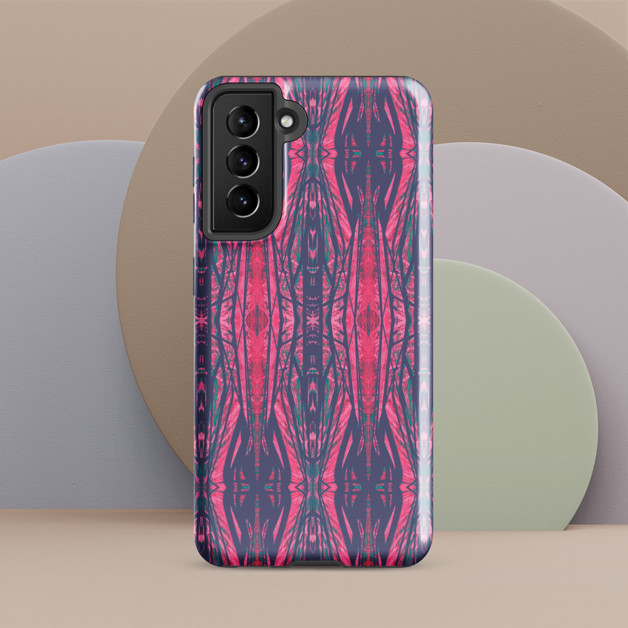 Shadows Gray On Pink Tough Case for Samsung® Triboca Arts Samsung Galaxy S21  