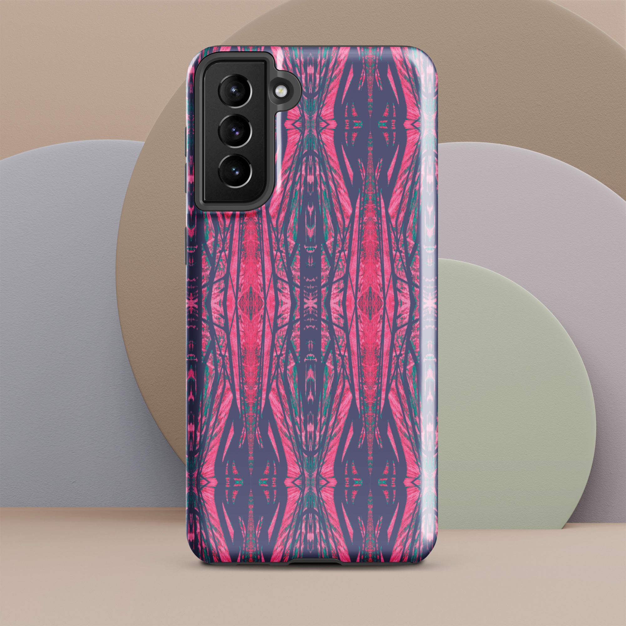 Shadows Gray On Pink Tough Case for Samsung® Triboca Arts Samsung Galaxy S21 Plus  
