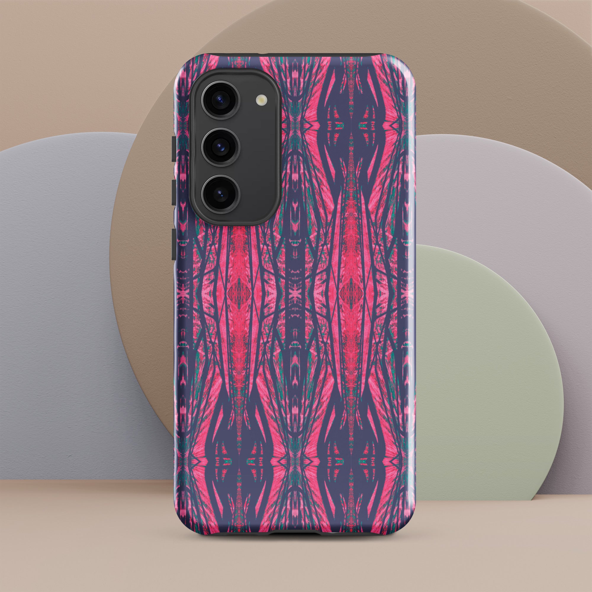 Shadows Gray On Pink Tough Case for Samsung® Triboca Arts Samsung Galaxy S23 Plus  