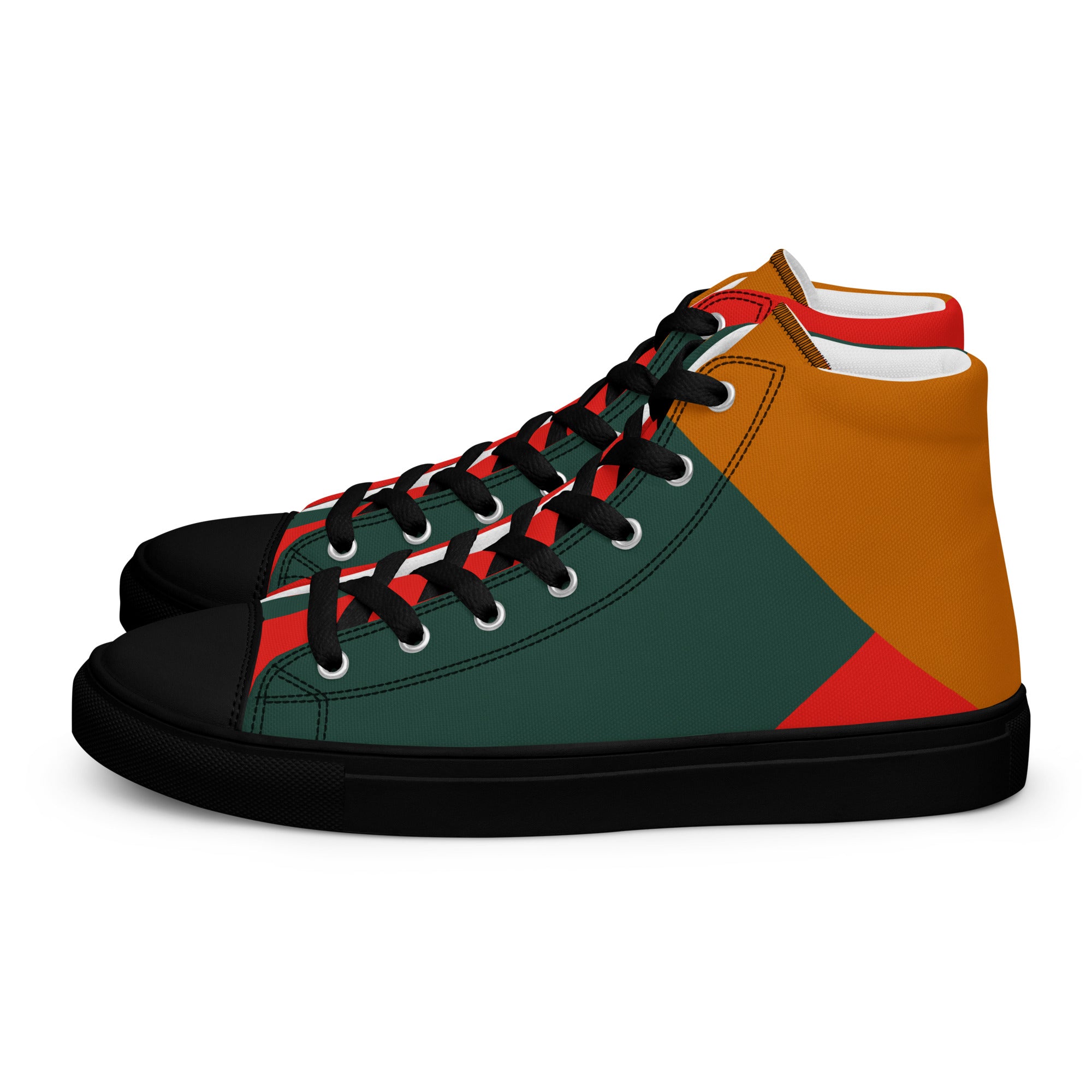 Gulf Shore Women's High Top Canvas Shoes Triboca Arts 5  