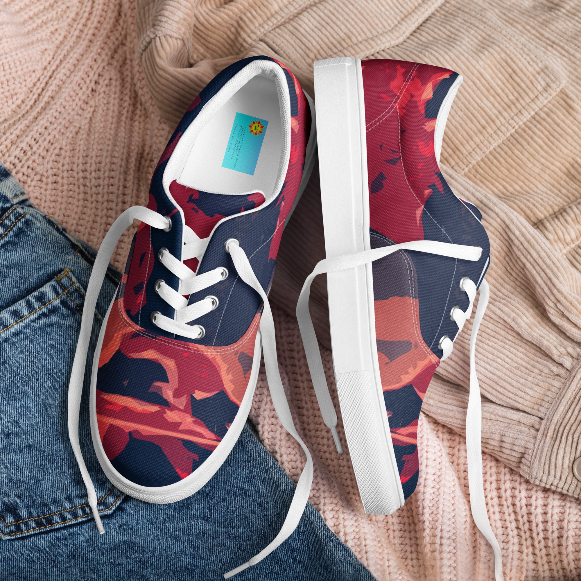 Gulf Shore Women's Lace-Up Canvas Shoes Triboca Arts   
